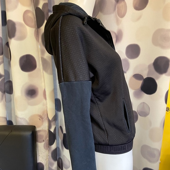 Black Puma Zip-Up Sweater - Picture 5 of 8